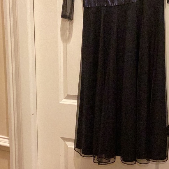 C&M collection exquisite sequins tulle evening dress black navy no tags - Picture 6 of 7